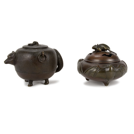 Lot image - Two Japanese Bronze Censers