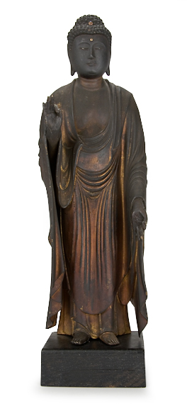 Lot image - Japanese Gilt-Wood Figure of Amida Buddha