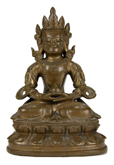 Lot image - Sino Tibetan Bronze Bodhisattva