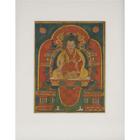 Lot image - Tibetan Tanka of a Kagyu Lama