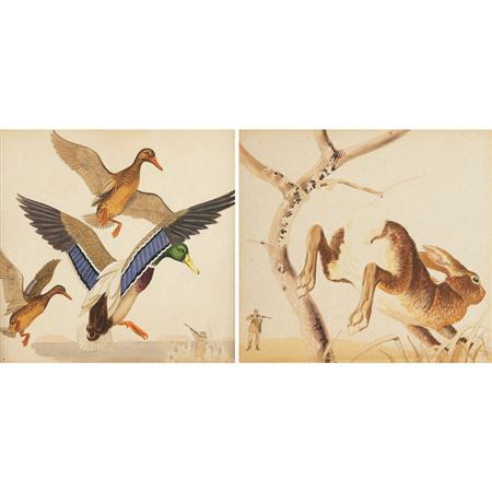 Lot image - American School 20th Century Sport Hunting, Illustrations for Sports Illustrated: Eight