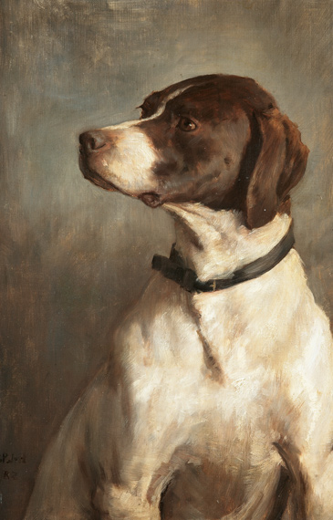 Lot image - George Percy R.E. Jacomb-Hood British, 1857-1937 English Pointer, 1882