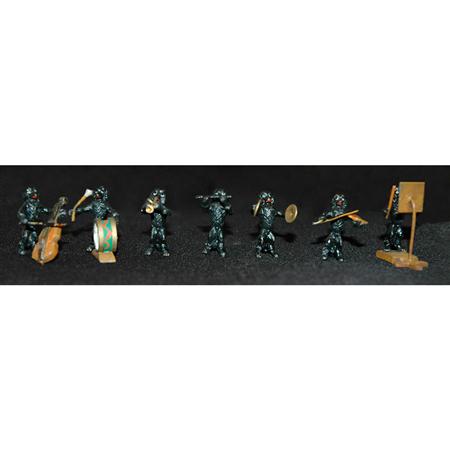 Lot image - Bronze Ten-Piece Dog Band