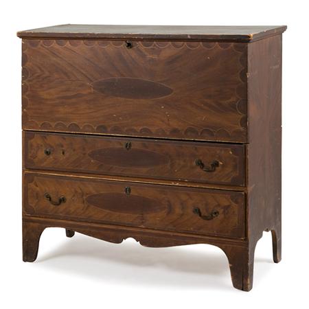Lot image - Federal Painted Blanket Chest Over Drawers