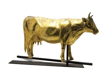 Lot image - Copper Full Bodied Cow Weathervane