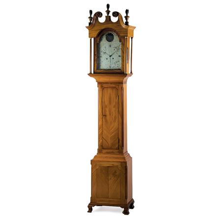 Lot image - Chippendale Mahogany Tall Case Clock