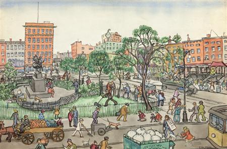 Lot image - Ethel Spears American, 1903-1974 New York, 12th Street