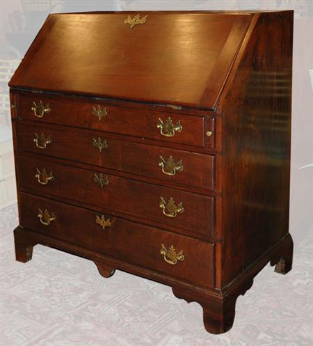 Lot image - Chippendale Walnut Slant Front Desk