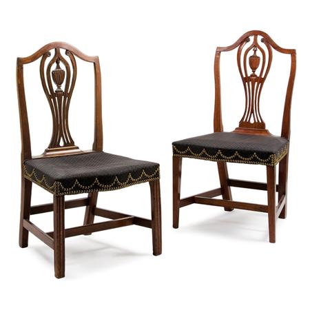 Lot image - Associated Pair of Federal Mahogany Side Chairs