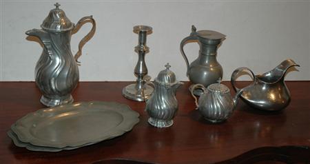 Lot image - Group of Pewter Articles