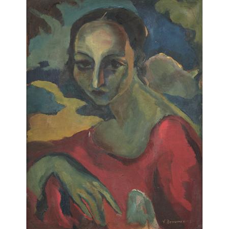Lot image - Victor Brauner Romanian, 1903-1966 Woman in Red