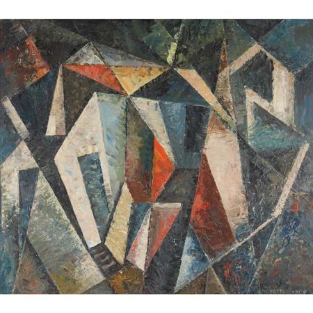 Lot image - Pal Monostori-Moller Hungarian, 1894-1978 Kulisszak II, 1964