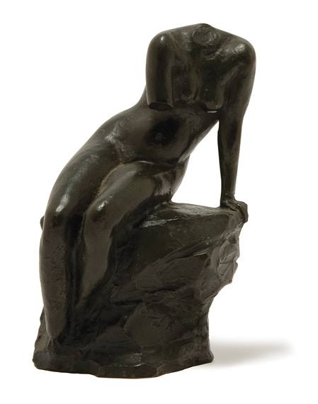 Lot image - Max Kalish Polish, 1891-1945 Seated Female Nude