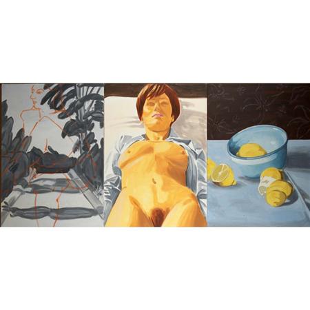 Lot image - David Salle American, b. 1952 Peel: Triptych, 2006-2007