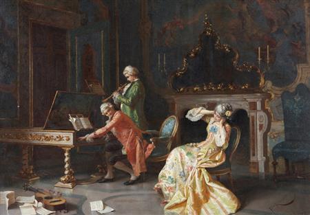 Lot image - Pio Ricci Italian, 1850-1919 A Bad Note, 1880