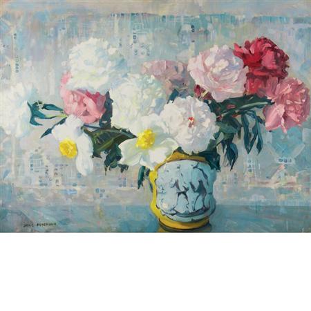 Lot image - Jane Peterson American, 1876-1965 Peonies, circa 1920s
