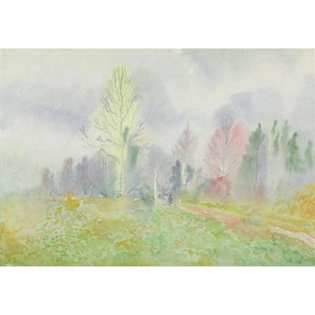 Lot image - Boris Sveshnikov Russian, 1927-1998 Spring Landscape