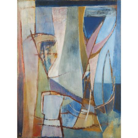 Lot image - Fred Mitchell American, b. 1923 Abstraction, circa 1946-48