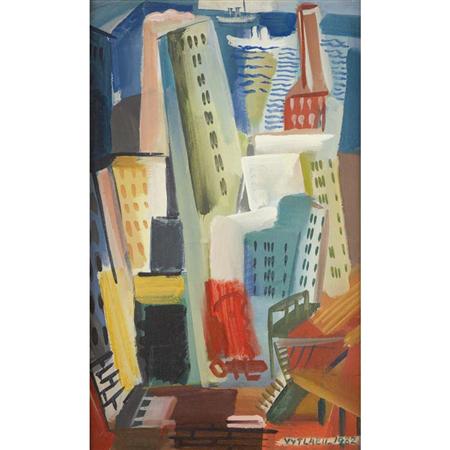 Lot image - Vaclav Vytlacil American, 1892-1984 New York Street, 1932