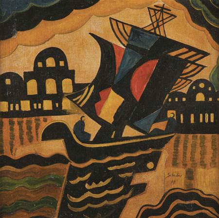 Lot image - Hugo Scheiber Hungarian, 1873-1950 Sailboat, 1932