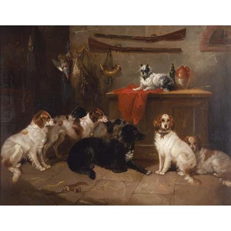 Lot image - George Armfield British, circa 1808-1893 Sir Walter Scotts Dogs, 1854