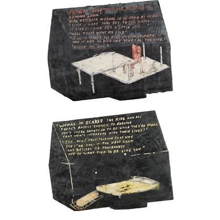 Lot image - Eric Fischl American, b. 1948 (i) Mural Study, 1976 (ii) Mural Study, 1976