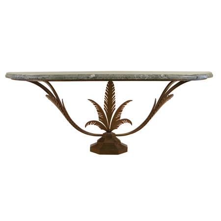 Lot image - French Art Deco Patinated-Iron Console