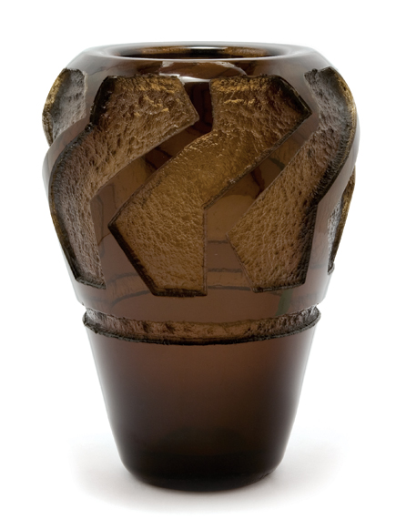 Lot image - Daum Acid Etched Glass Vase