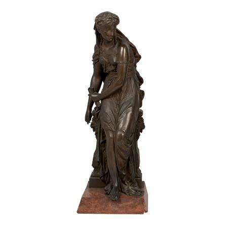 Lot image - Bronze Figure of a Classical Woman