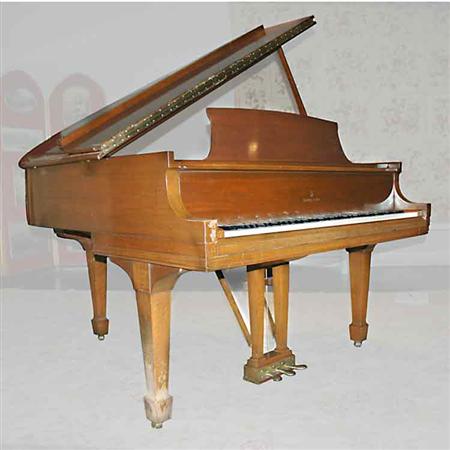 Lot image - Steinway Mahogany Baby Grand Piano