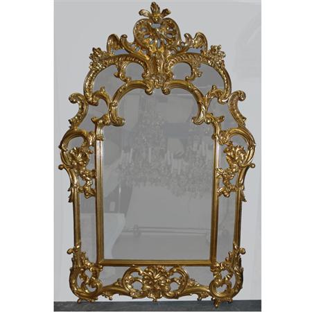 Lot image - Rococo Style Gilt-Wood Mirror