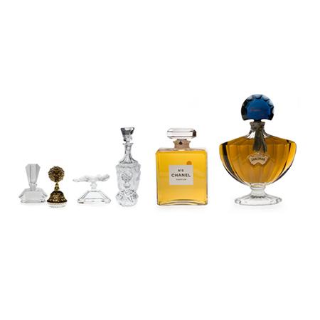 Lot image - Miscellaneous Group of Molded Glass Perfume Bottles