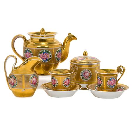 Lot image - Russian Porcelain Tea Service