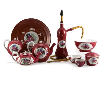 Lot image - Assembled Group of Russian Porcelain Table Articles