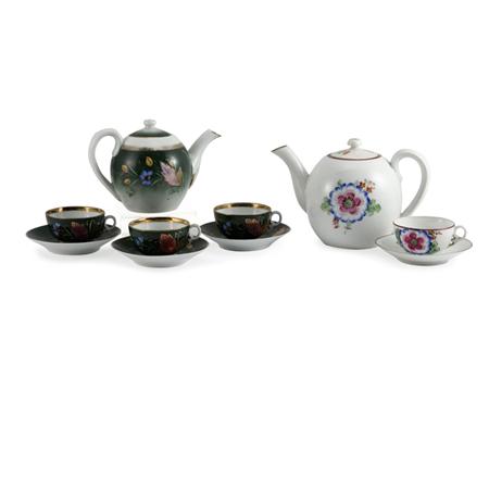 Lot image - Russian Porcelain Partial Tea Service