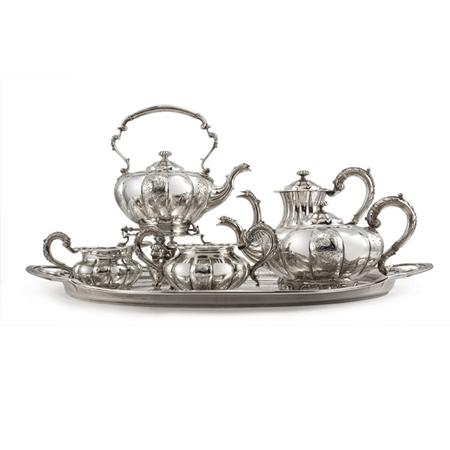 Lot image - George VI Silver Coffee and Tea Service