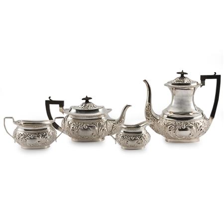 Lot image - Edward VII Silver Coffee and Tea Service