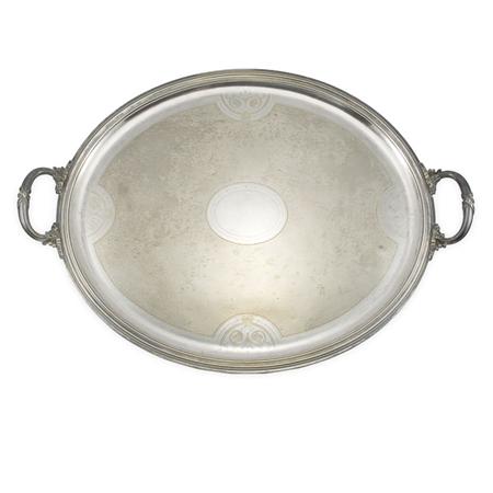 Lot image - Christofle Silver Plated Two-Handled Tray