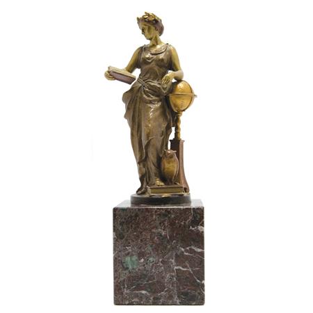 Lot image - Bergman Cold Painted Bronze Allegorical Figure of Wisdom