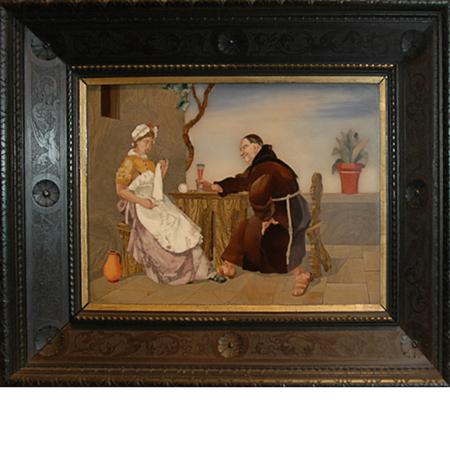 Lot image - Framed Pietra Dura Plaque