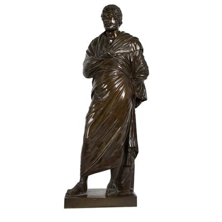 Lot image - Bronze Figure of a Classical Bearded Man