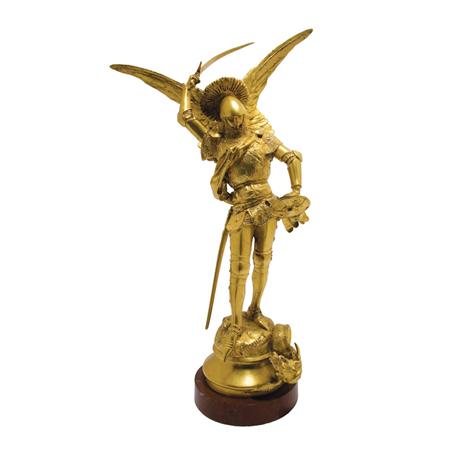 Lot image - Gilt-Bronze Figure of Saint George and the Dragon