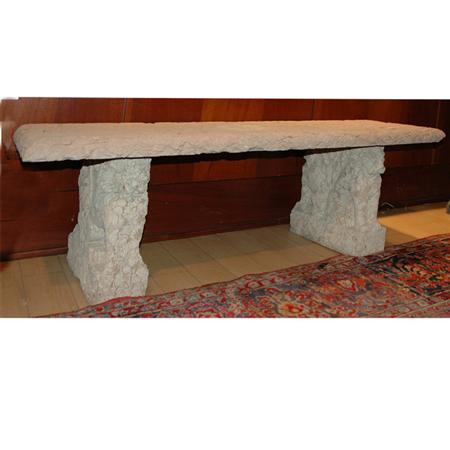 Lot image - Neoclassical Style Terra Cotta Bench