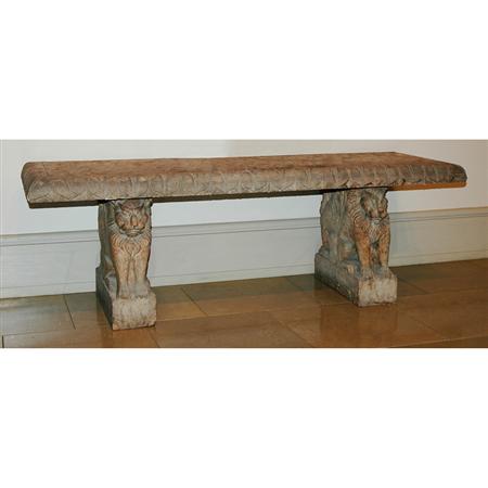 Lot image - Neoclassical Style Marble Bench