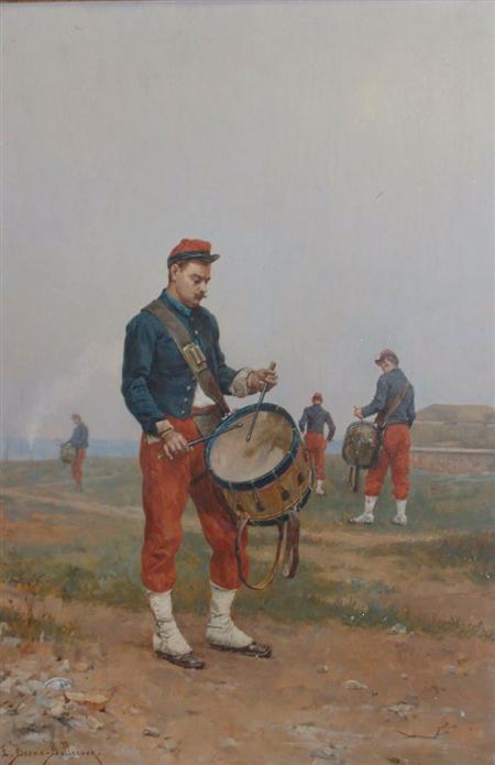 Lot image - Etienne Prosper Berne-Bellecour French, 1838-1910 Zouave with a Drum