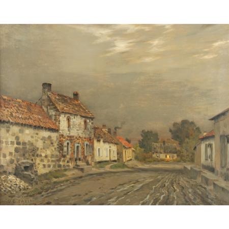 Lot image - Jean-Charles Cazin French, 1841-1901 Rue Grise
