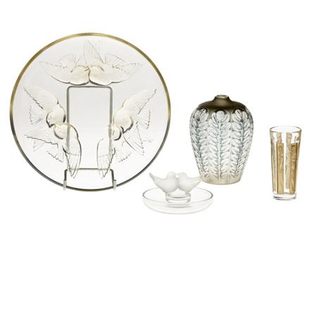 Lot image - Group of Lalique Molded Glass Articles