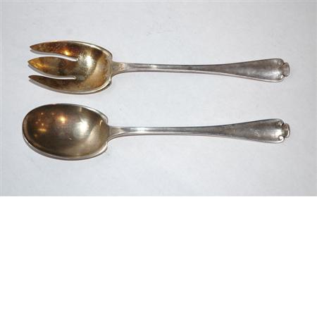 Lot image - Tiffany & Co. Sterling Silver Salad Serving Set