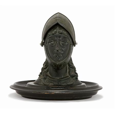 Lot image - Renaissance Style Spelter Inkwell