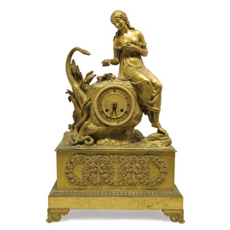Lot image - Louis Philippe Gilt-Bronze Mantel Clock